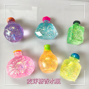 Juguete Antiestrés de TPR con Forma de Botella de Perfume, con Polvo Dorado, para Regalo - Product Image 2