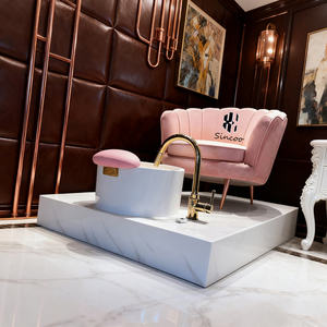 Paquete Completo de Muebles de Salón Madamcenter, Silla de Barbería, Spa y Manicura/Pedicura con Hidromasaje y Funciones Ajustables - Product Image 5