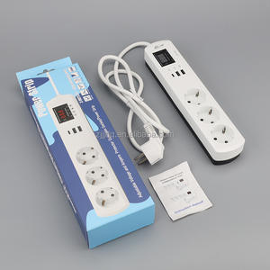 JJSVA FC4 QC3 USB VAプロテクター電源タップ延長ソケット 冷蔵庫用調整可能電圧電流プロテクタープラグソケット - Product Image 6