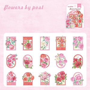 30 Pieces/Pack Waterproof Self-adhesive <b>Paper</b> Stickers Cartoon Mailing Series Gold Stamping 6 Color Print Holiday Scrapbook - Product Image 6