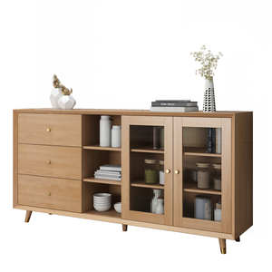 <span class=keywords><strong>Buffet</strong></span> de cuisine avec 2 tiroirs, meuble de rangement au sol avec table console en <span class=keywords><strong>bois</strong></span> - Product Image 5