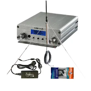 CZE-15A 15 Вт FM передатчик радио с 1/4 волнами GP алюминиевые антенны комплекты