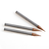 Fraise à queue en carbure KERUISI HRC68, diamètre de la tige 4 mm, diamètre de coupe 0,3-0,8 mm, revêtement nano TIALXN en tungstène massif, outils de coupe CNC OEM/ODM