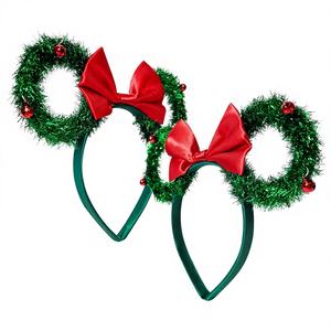 VENTA AL POR MAYOR H.E.R. Accesorios con Licencia de Minnie Mouse: Diadema de Orejas de Lentejuelas con Lazo Brillante, Clásico y Atemporal, Esencial para Parques Temáticos - Product Image 1