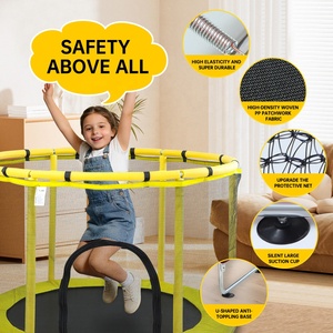 Trampolino per Bambini da Interno 60 Pollici, Materiali PP PVC, Sicurezza Morbida, <span class=keywords><strong>Gambe</strong></span> di Supporto <span class=keywords><strong>a</strong></span> U Anti-Ribaltamento, Corrimano Antiscivolo per Ragazzi e <span class=keywords><strong>Ragazze</strong></span> - Product Image 3
