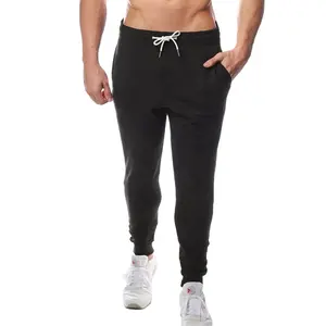 Erkek İpli koşu joggers elastik bel terlemeleri pantolon kaflı alt egzersiz sweatpants cepler ile jimnastik eşofmanı pantolon erkekler için