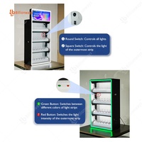Armoire à fumée à 4 emplacements LED personnalisée Vitrines à tabac verrouillables en plastique ABS à vendre