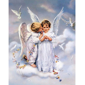 Kits <span class=keywords><strong>de</strong></span> Pintura <span class=keywords><strong>de</strong></span> Diamantes 5D Redondos Completos Premium, al por Mayor, con Diseño <span class=keywords><strong>de</strong></span> Ángel Bebé, para Decoración del Hogar, Personalizados, con Dibujos Animados Divertidos para Niños - Product Image 1