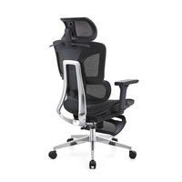 Fauteuil de bureau pivotant en tissu respirant, ergonomique, pour gaming et direction, avec appui-tête et accoudoirs réglables, idéal pour le télétravail