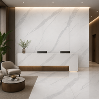 Dalle de porcelaine grès cérame effet Calacatta gris veiné 1600x3200mm de qualité supérieure pour revêtement de sol de villa moderne
