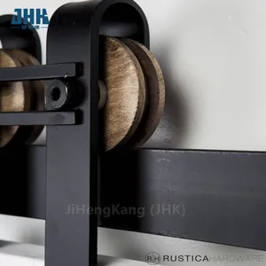 JHK-SK09-6無垢材木目Kデザイン納屋のドアの卸売販売複数のシナリオのドアメインドアのデザイン