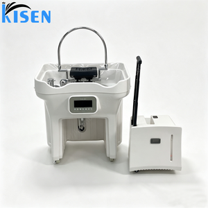 <span class=keywords><strong>Bac</strong></span> de lavage portable Kisen sans plomberie pour salon de coiffure, avec plateau de spa japonais pour la tête, 2 réservoirs pour utilisation avec chaise de salon - Product Image 2