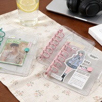 Classeur en PVC transparent à spirale 6 anneaux, rechargeable, pour documents, mini-agenda, rangement pour papier, usage scolaire/bureau