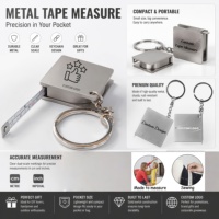Aanpasbare sublimatie meetlint cadeau met aangepaste laserprint logo 1,3 meter, draagbare metalen meetlint sleutelhanger