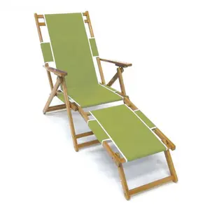 Phổ biến ngoài trời giải trí sồi thông bằng gỗ gấp bãi biển mặt trời phòng chờ Ghế gấp giường