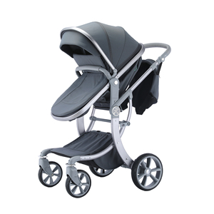 Xe đẩy em bé có thể gập lại màu xám đậm cho trẻ sơ sinh và trẻ 3 tuổi đai an toàn năm điểm lớn với quy trình sơn nướng - Product Image 3