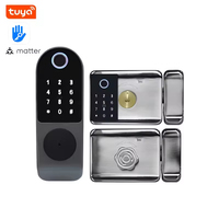 Cerradura Digital Inteligente KROVI NT02 Directo de Fábrica con Huella Dactilar, IP66 Impermeable y Control Remoto para Seguridad en Exteriores