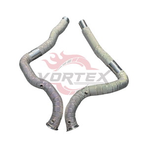 Collecteur d'échappement haute performance en acier inoxydable poli miroir Vortex pour Mercedes Benz AMG GT GT-S GT-C GT-R 4.0T V8 Biturbo - Product Image 1