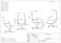 Chaise de bureau ergonomique moderne à dossier haut avec hauteur réglable et structure en acier inoxydable