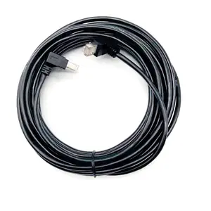 CAT5E kabel Patch 26AWG tembaga telanjang tes FTP Cat5e RJ45 kabel Patch malaikat kanan