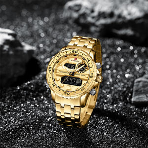 Reloj de Pulsera NAVIFORCE 9234 <span class=keywords><strong>GGG</strong></span> con Esfera Grande, Correa de Acero Inoxidable, Cuarzo, Original para Hombre, LCD Digital - Product Image 3