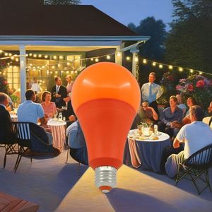 หลอดไฟ LED ไล่ยุงกลางแจ้ง สีเหลือง กำจัดยุง พร้อมขั้ว E27 ใช้ไฟ AC ตัวหลอดทำจากพลาสติก - Product Image 4