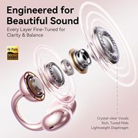 Écouteurs sans fil Kinglucky A8 JL LED BT 5.4 avec suppression du bruit ENC, étanches IPX4, commande tactile, à clipser sur l'oreille, pour femmes