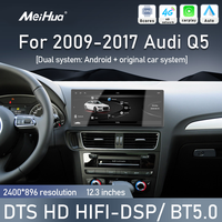 Écran tactile multipoint Meihua, GPS, écran OLED à écran partagé, 12,3 pouces, autoradio Android en gros pour Audi Q5 2009-2017