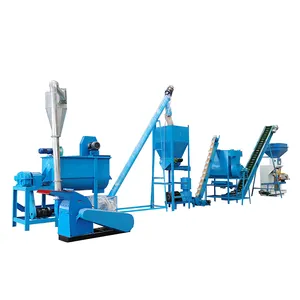 Beste Prijs 500 Kg/u 1 Ton/H Hout Log Pellet Productielijn Biomassa Zaagsel Pellet Machine Hout Pellet Molen Productielijn