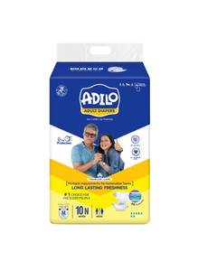 ผ้าอ้อมผู้ใหญ่ Adilo แบบเทปเปิด ขนาดกลาง ออกแบบมาเพื่อการซึมซับสูง สวมใส่สบาย กระชับแน่นหนา ใช้งานง่าย และเชื่อถือได้ - Product Image 6