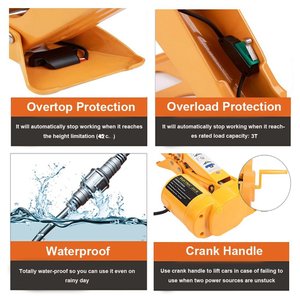 3 Ton Steel Electric Hydraulic Scissors <strong>Jack</strong> with Touch Screen Portable <strong>Automatic</strong> Lift for Small Trucks SUVs &amp; Electric <strong>Cars</strong> - Product Image 4