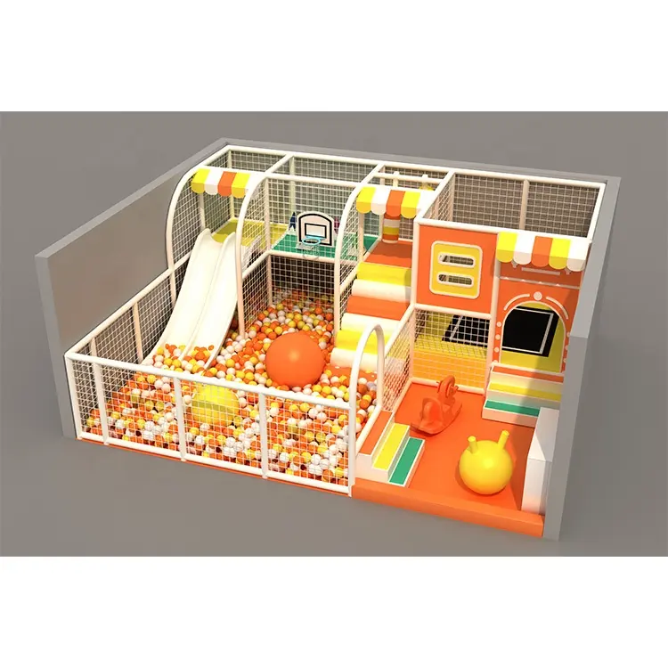 Hot Design Indoor Playground for Kids Soft Ball Pool with Wooden PVC Metal Materials Funny Theme Park for Home Shopping Mall