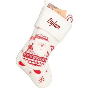 Cadeaux de décoration de Noël brodés personnalisés Bas de famille motif Père Noël <span class=keywords><strong>Chaussettes</strong></span> de Noël - Product Image 1