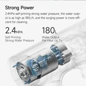 Nettoyeur de vitres de voiture <span class=keywords><strong>sans</strong></span> <span class=keywords><strong>fil</strong></span> Mijia 270W 2.4MPa, pistolet à eau haute pression, générateur de mousse, nettoyage et entretien - Product Image 5