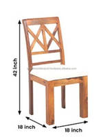 Ensemble de table à manger en bois tendance avec chaises, meubles indiens faits à la main, ensemble de table à manger de restaurant, meubles de maison abordables