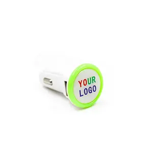 cheap promotional Dual Usb Car Charger led light automotive advertising gifts for marketing With custom logo printed