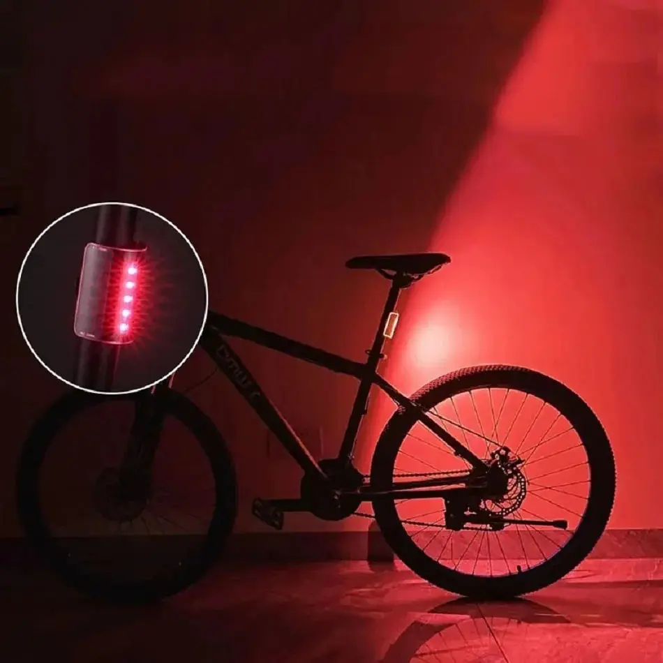 USB wiederaufladbare wasserdichte Sicherheitswarnlampe für Fahrrad Taschenlampe intelligentes MTB-Fahrrad LED-Rücklicht Scheinwerfer Fahrradzubehör