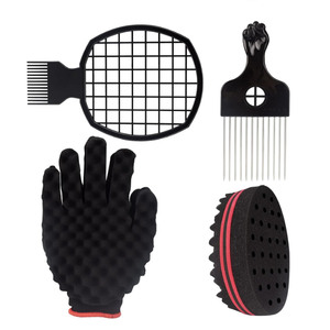 Ensemble d'éponge à <span class=keywords><strong>cheveux</strong></span> en gros d'usine Magic Hair <span class=keywords><strong>Twist</strong></span> Curl Sponge Glove <span class=keywords><strong>Afro</strong></span> Hair Sponge Barber Brush - Product Image 6