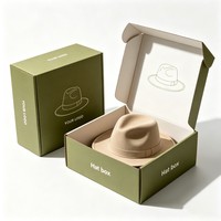Scatola per spedizioni all'ingrosso per accessori moda, scatola di carta per cappelli, scatola per imballaggio cappelli, scatola per cappelli a tesa larga, scatola per shopping