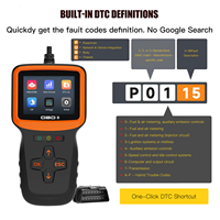 Car Diagnostic Scanner OBD2 Code Reader Check Engine Light Read/Erase Codes View Live Data I/M Smog Check 12V LCD Display