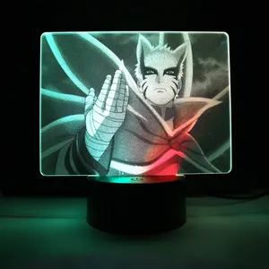 크리 에이 티브 부활절 선물 애니메이션 패턴 3D LED 밤 빛 RGB 색상 변경 아크릴 착시 램프 홈 장식