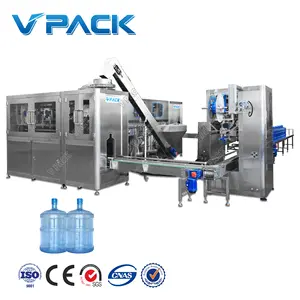 Línea de producción de llenado de agua de tarros de 5 galones Máquina de llenado de alta calidad Línea de producción de 5 galones Miner Water Plant/18.9L bucket