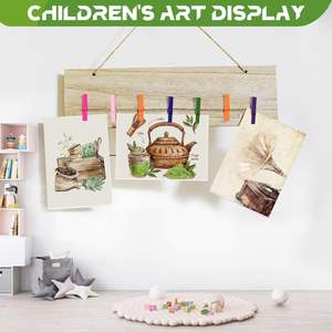 100 pinces à linge colorées en bois, pinces à linge colorées pour l'artisanat 2,9 pouces, pinces à linge pour suspendre dans la salle de classe - Product Image 3