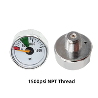 High Pressure HPA 1/8NPT Threads Brass Mini Micro Pressure Gauges Manometer PAG300-NPT 1 Year Warranty Customizable OEM Support