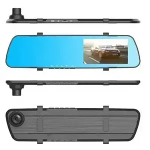 Hotsale dual lens 1080P HD TOUCH screen 4.5 Inch mirror Car Dvr cam Car Reverse Dash Camera Mirror Recorder