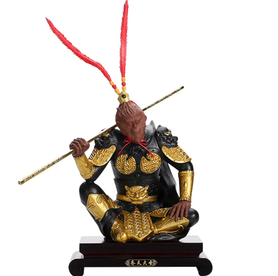 Оптовая цена, религиозные скульптуры, украшение для дома, обезьяна, король, антикварные керамические изделия