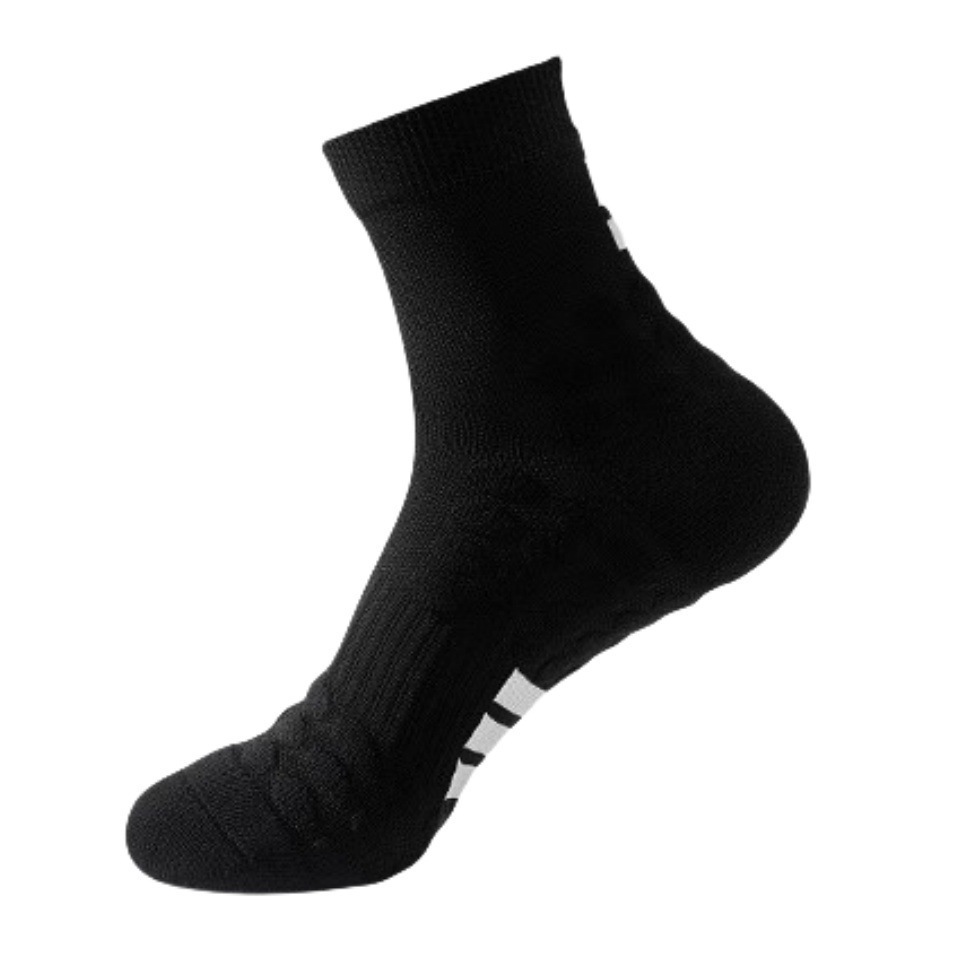 Black stockings with white soles (cotton)