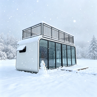 Kit de maisonnette moderne Apple Cabin avec extérieur incurvé et verre panoramique pour studios de jardin, directement du fabricant