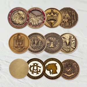 Moneda de desafío de metal personalizada con diseño de águila de la Guardia de Seguridad Americana, chapada en oro, esmaltada en 3D, de 28mm, con cuerda - Product Image 1