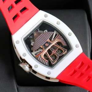 Nuevo Reloj Mecánico 2025 Rm con Caja de Cerámica Blanca en Forma de Barril, Esfera Esqueletizada, Diseño de Armadura Samurai y Tourbillon, Reloj de Pulsera Deportivo de Lujo - Product Image 6